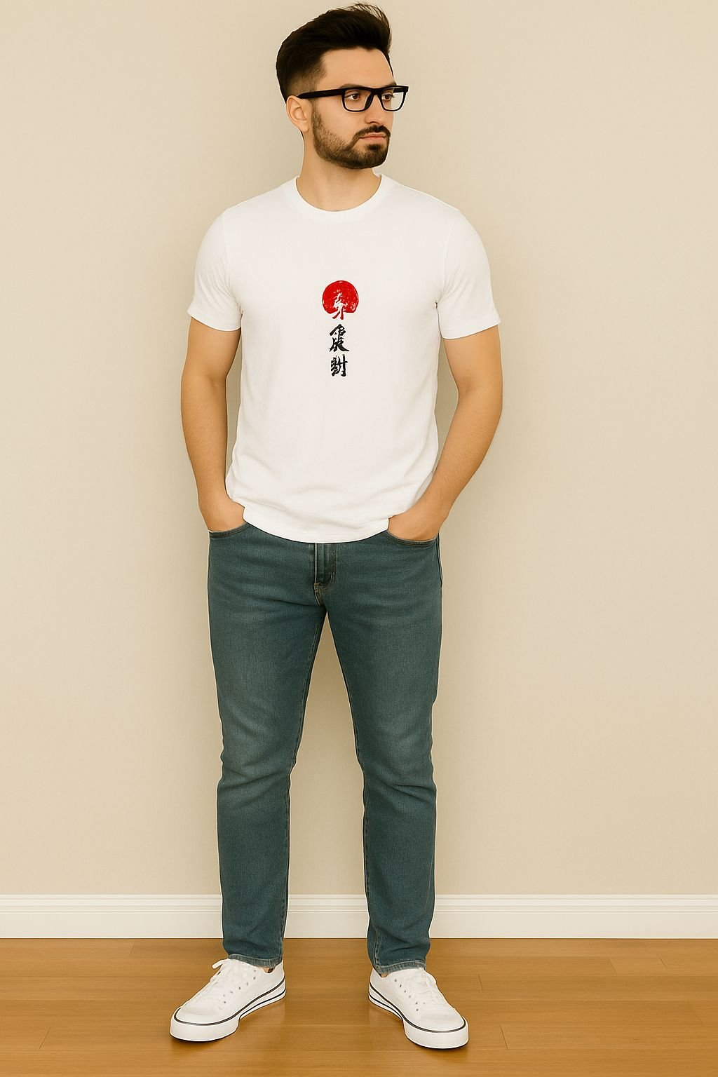 Zen Rising β Kanji Sun Tee round neck tshirt - Image 4