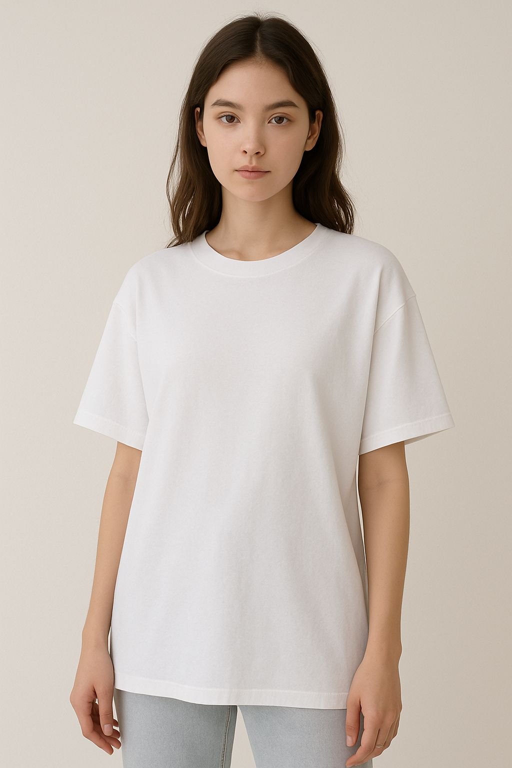 Girls Oversized White T-Shirt